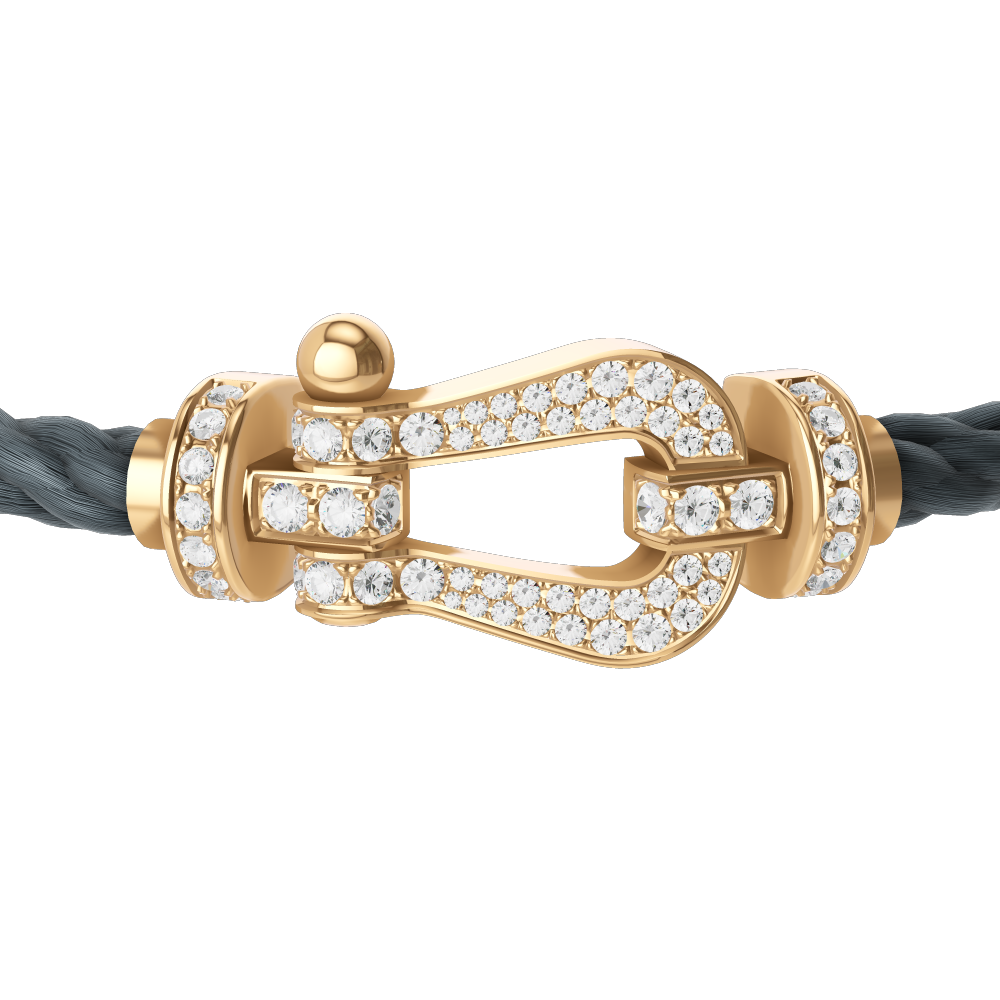FORCE 10 BRACELET 18K YELLOW GOLD AND DIAMONDS LARGE MODEL
