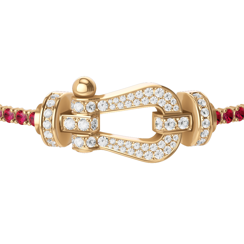 FORCE 10 BRACELET 18K YELLOW GOLD AND DIAMONDS LARGE MODEL