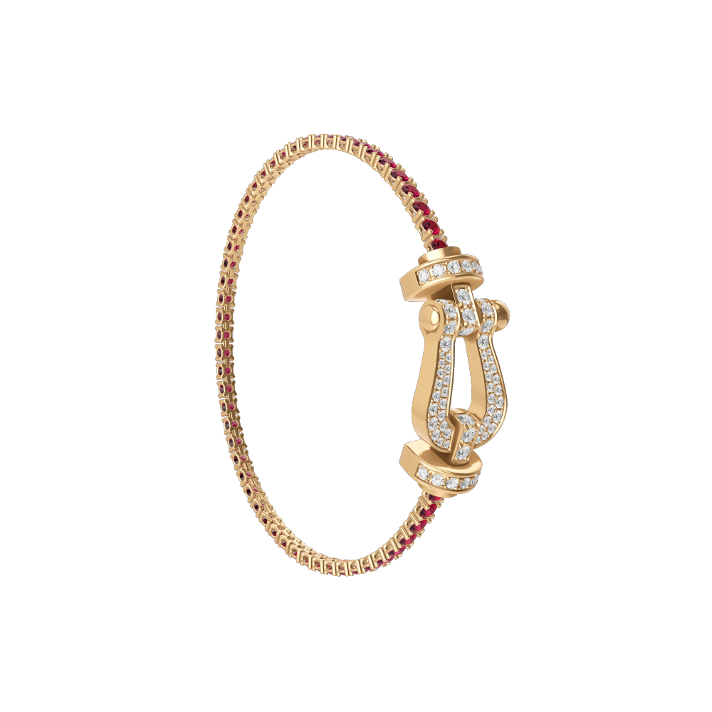 FORCE 10 BRACELET 18K YELLOW GOLD AND DIAMONDS LARGE MODEL