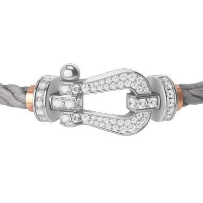 FORCE 10 BRACELET 18K WHITE GOLD AND DIAMONDS LARGE MODEL