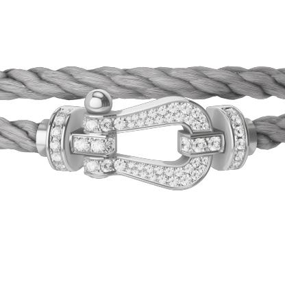 FORCE 10 BRACELET 18K WHITE GOLD AND DIAMONDS LARGE MODEL