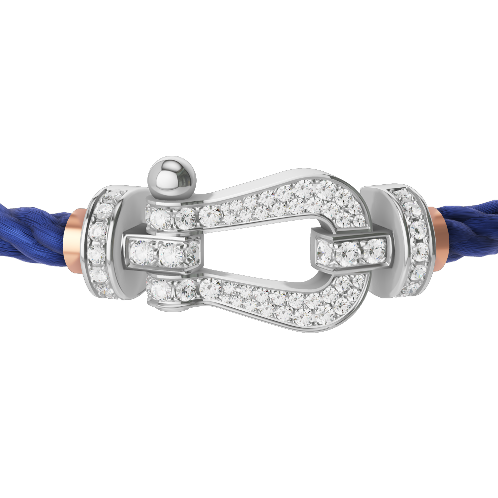 FORCE 10 BRACELET 18K WHITE GOLD AND DIAMONDS LARGE MODEL