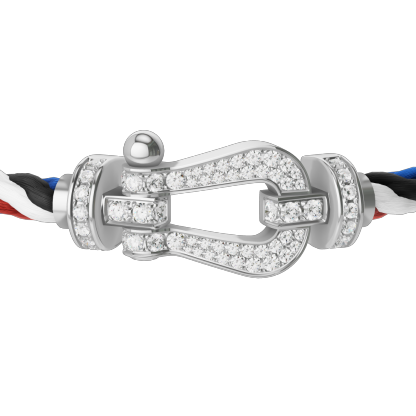 FORCE 10 BRACELET 18K WHITE GOLD AND DIAMONDS LARGE MODEL