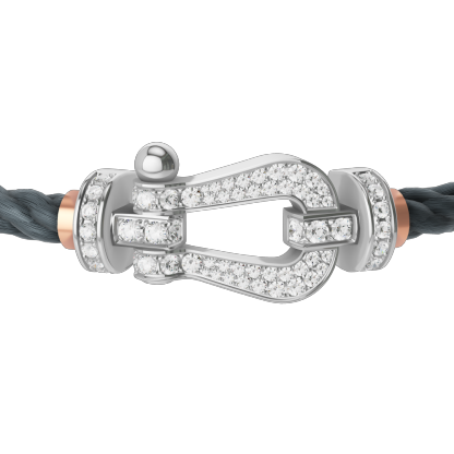 FORCE 10 BRACELET 18K WHITE GOLD AND DIAMONDS LARGE MODEL