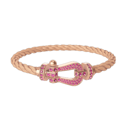 FORCE 10 BRACELET 18K PINK GOLD AND PINK SAPPHIRES LARGE MODEL