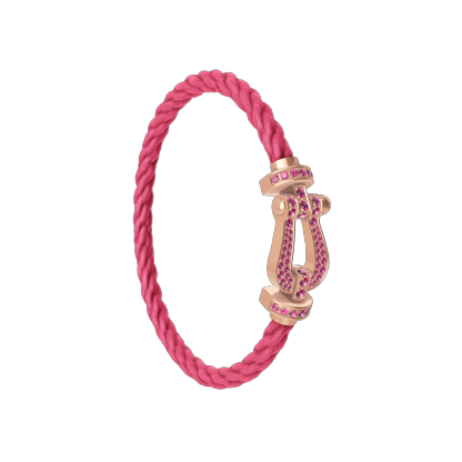 FORCE 10 BRACELET 18K PINK GOLD AND PINK SAPPHIRES LARGE MODEL