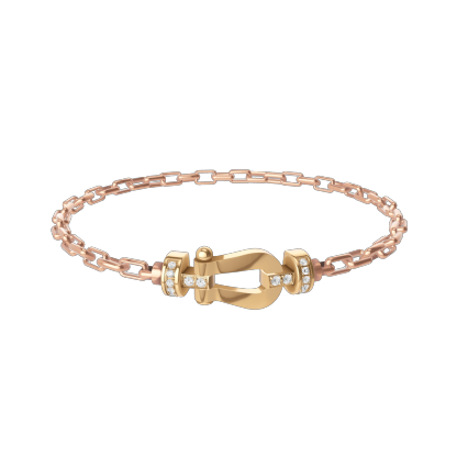 FORCE 10 BRACELET 18K YELLOW GOLD AND DIAMONDS MEDIUM MODEL