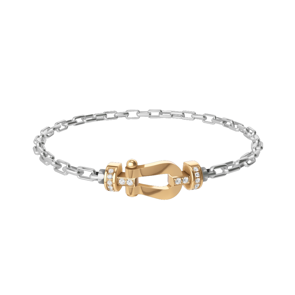 FORCE 10 BRACELET 18K YELLOW GOLD AND DIAMONDS MEDIUM MODEL