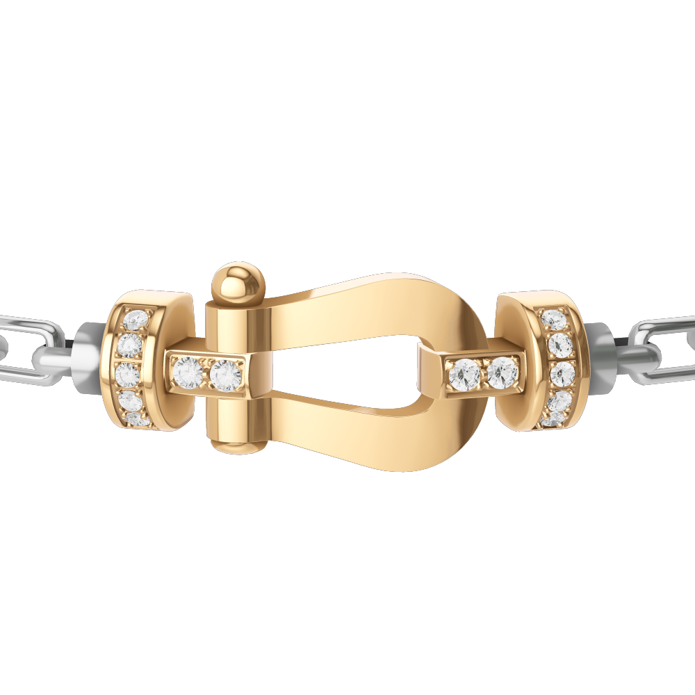 FORCE 10 BRACELET 18K YELLOW GOLD AND DIAMONDS MEDIUM MODEL