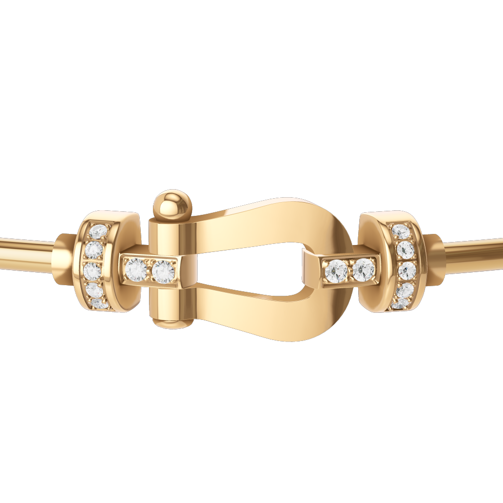FORCE 10 BRACELET 18K YELLOW GOLD AND DIAMONDS MEDIUM MODEL