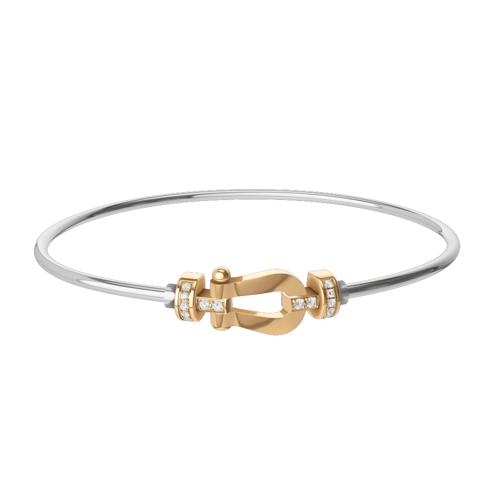 FORCE 10 BRACELET 18K YELLOW GOLD AND DIAMONDS MEDIUM MODEL