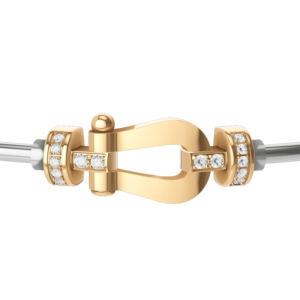 FORCE 10 BRACELET 18K YELLOW GOLD AND DIAMONDS MEDIUM MODEL