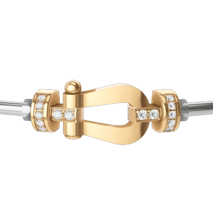 FORCE 10 BRACELET 18K YELLOW GOLD AND DIAMONDS MEDIUM MODEL