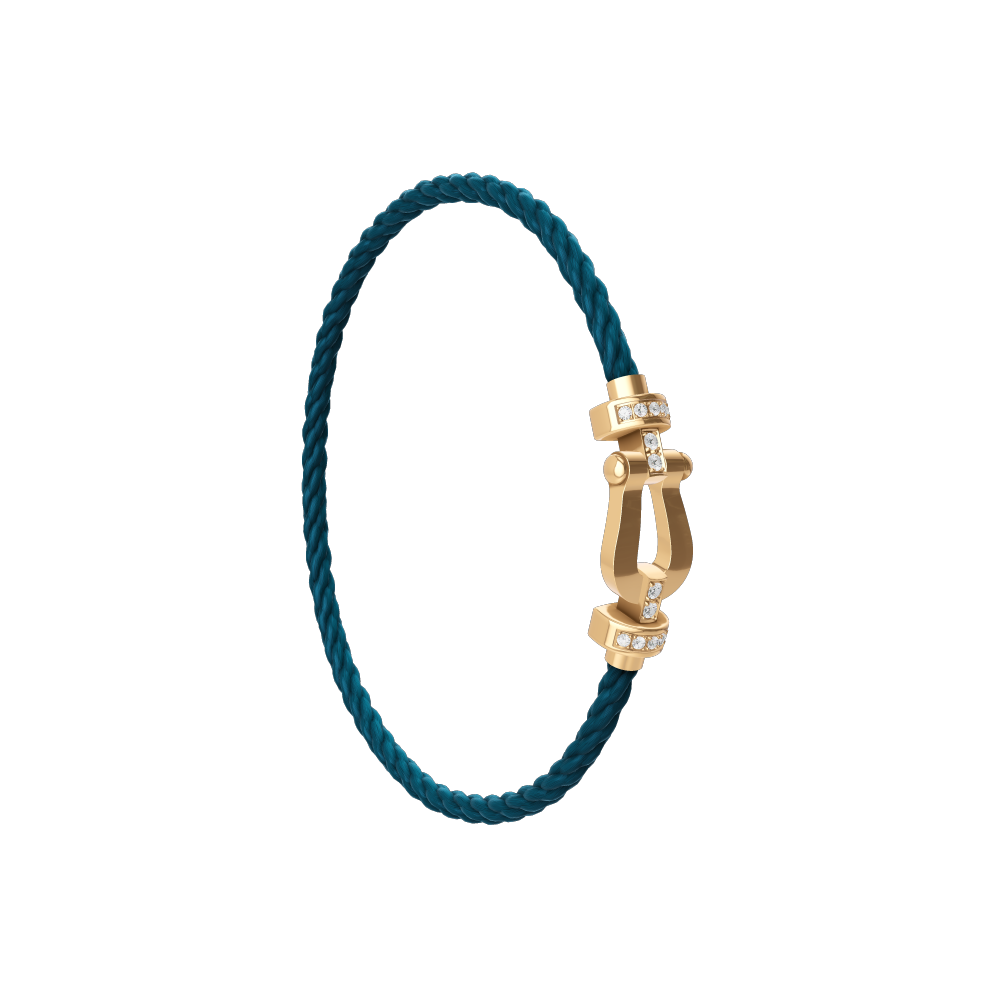 FORCE 10 BRACELET 18K YELLOW GOLD AND DIAMONDS MEDIUM MODEL