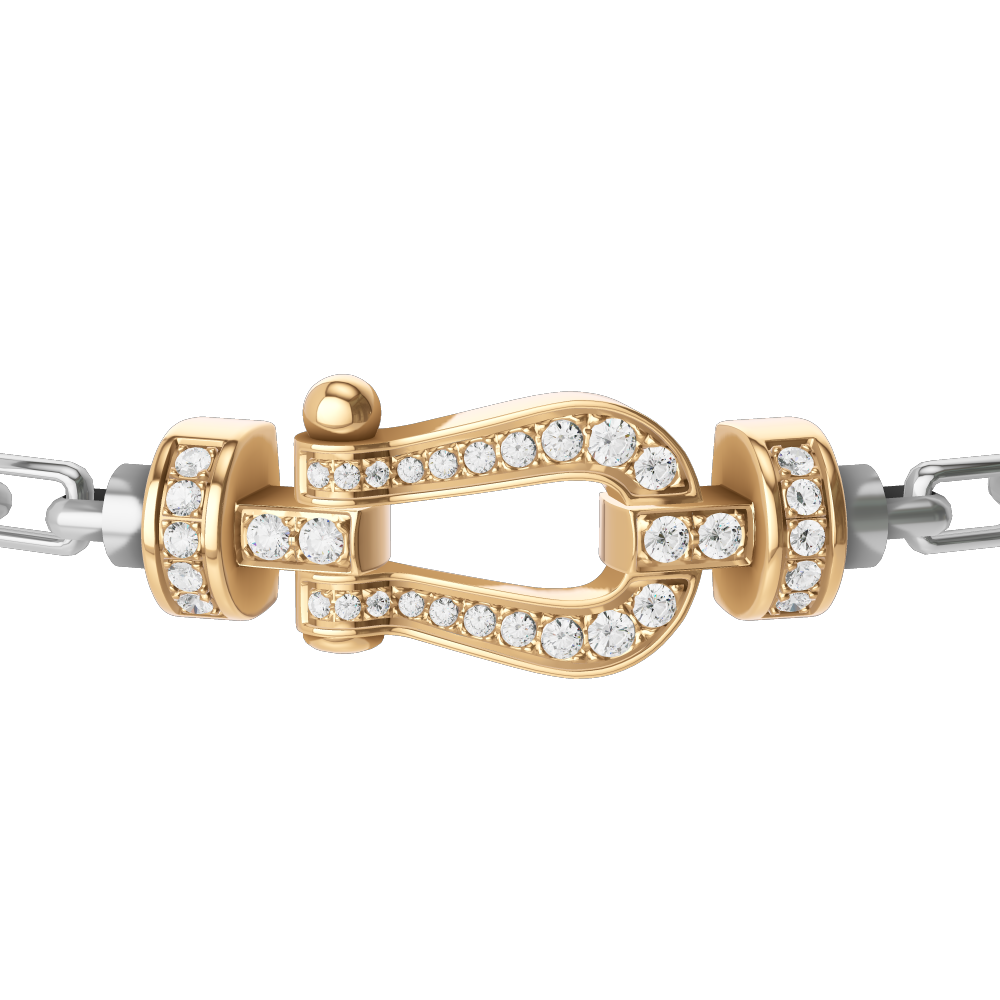 FORCE 10 BRACELET 18K YELLOW GOLD AND DIAMONDS MEDIUM MODEL