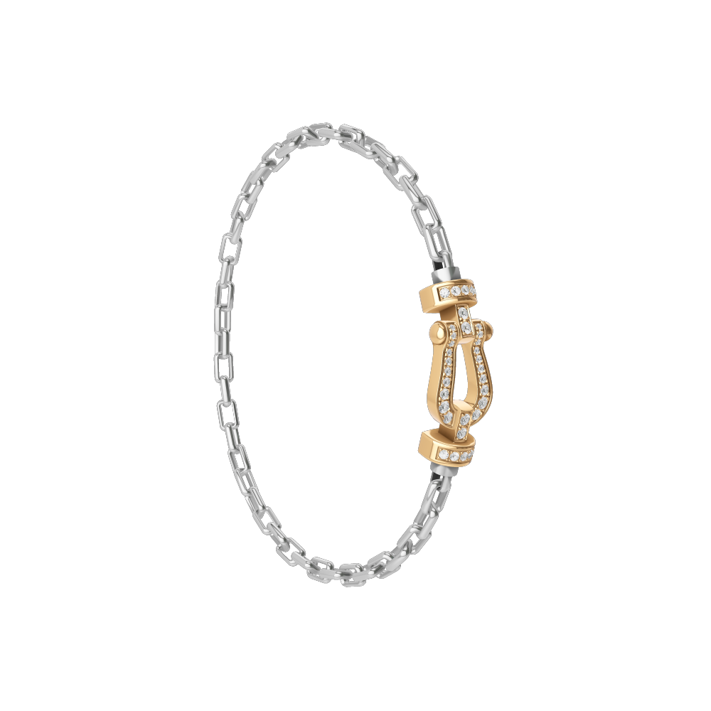 FORCE 10 BRACELET 18K YELLOW GOLD AND DIAMONDS MEDIUM MODEL