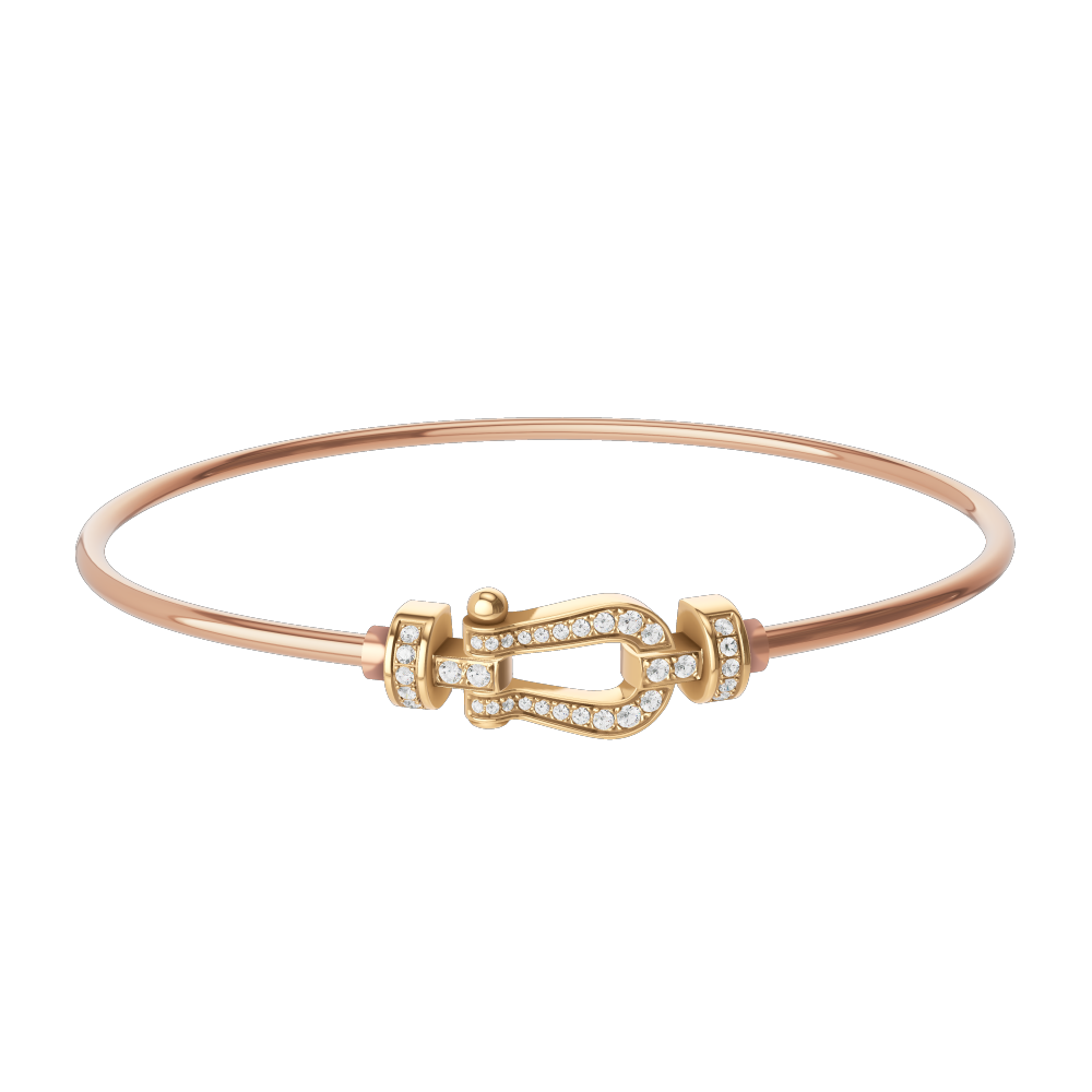 FORCE 10 BRACELET 18K YELLOW GOLD AND DIAMONDS MEDIUM MODEL