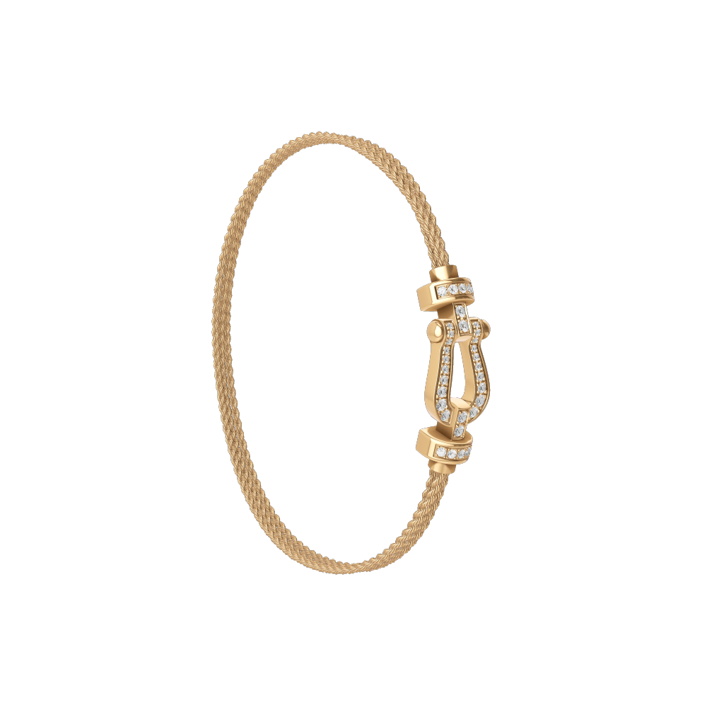 FORCE 10 BRACELET 18K YELLOW GOLD AND DIAMONDS MEDIUM MODEL
