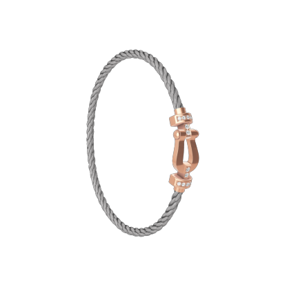FORCE 10 BRACELET 18K PINK GOLD AND DIAMONDS MEDIUM MODEL