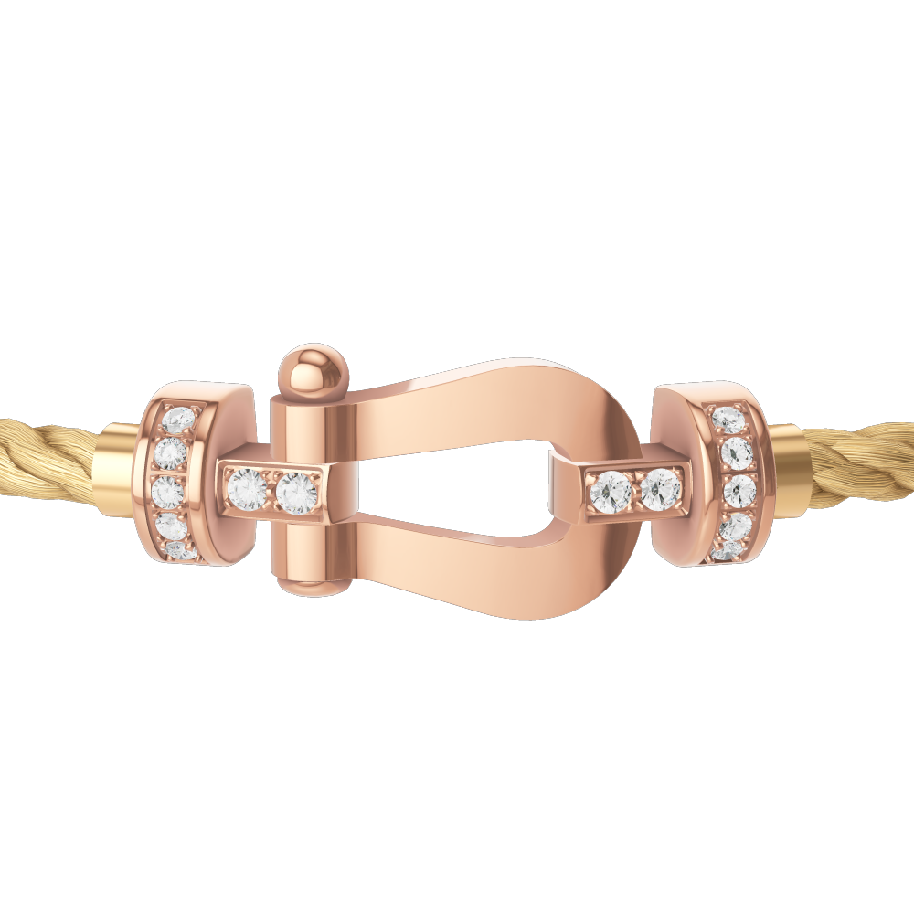 FORCE 10 BRACELET 18K PINK GOLD AND DIAMONDS MEDIUM MODEL