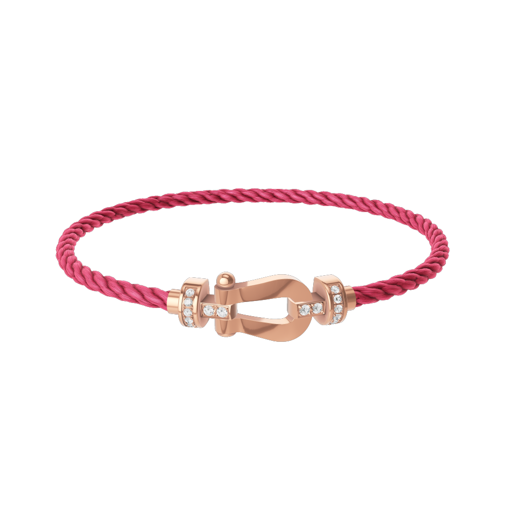 FORCE 10 BRACELET 18K PINK GOLD AND DIAMONDS MEDIUM MODEL