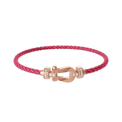 FORCE 10 BRACELET 18K PINK GOLD AND DIAMONDS MEDIUM MODEL