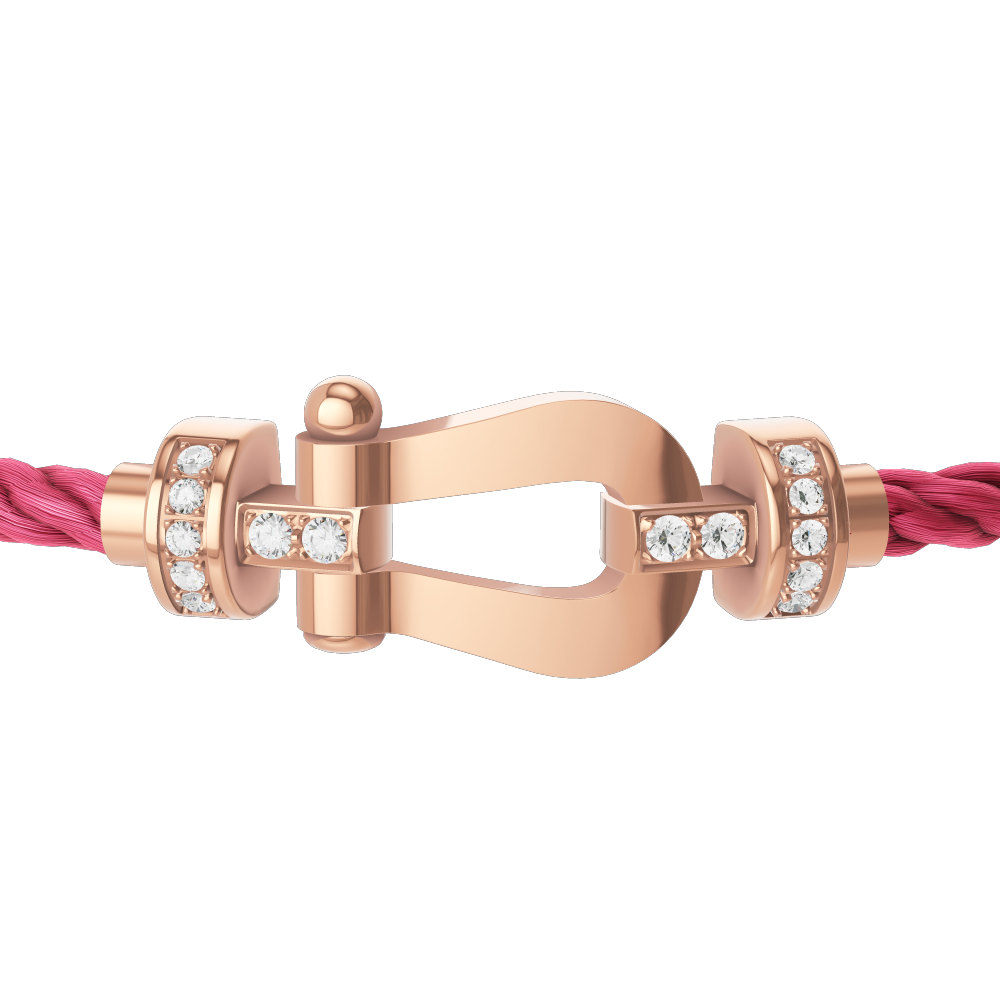 FORCE 10 BRACELET 18K PINK GOLD AND DIAMONDS MEDIUM MODEL
