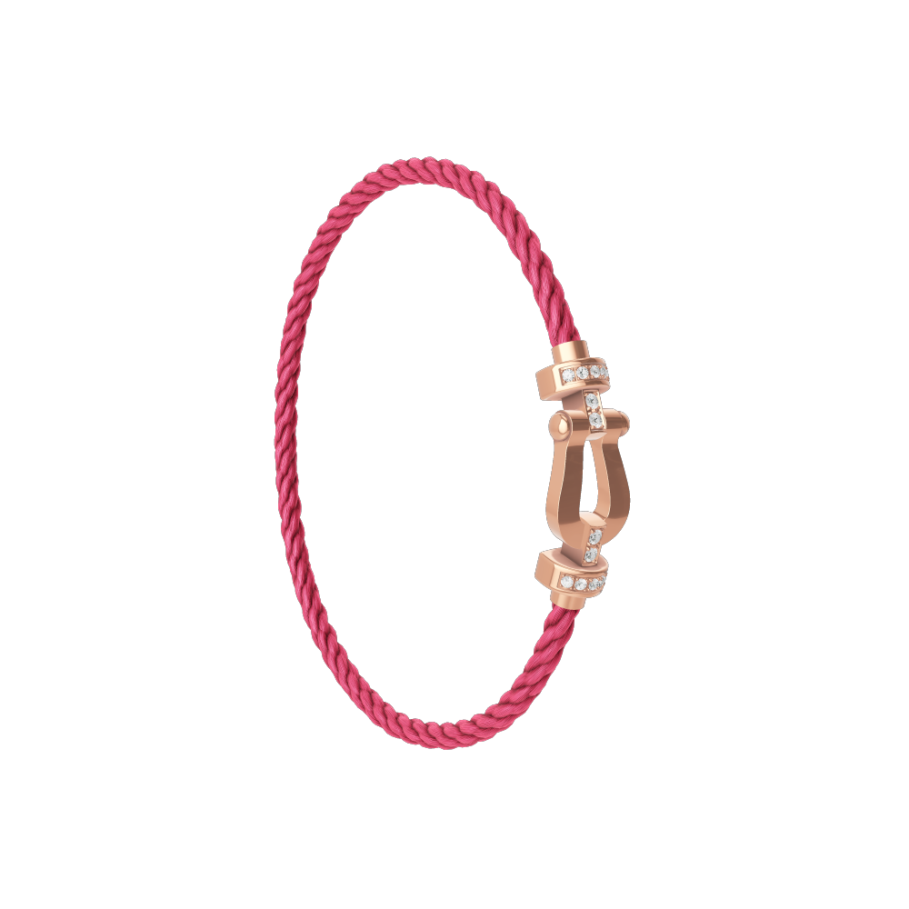 FORCE 10 BRACELET 18K PINK GOLD AND DIAMONDS MEDIUM MODEL