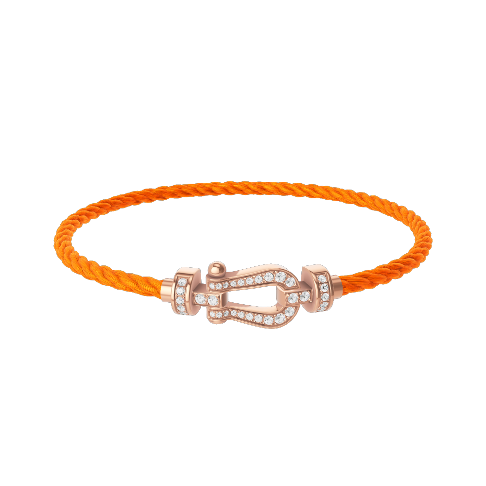 FORCE 10 BRACELET 18K PINK GOLD AND DIAMONDS MEDIUM MODEL
