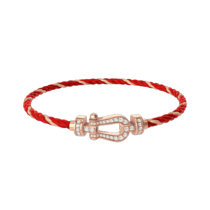 FORCE 10 BRACELET 18K PINK GOLD AND DIAMONDS MEDIUM MODEL