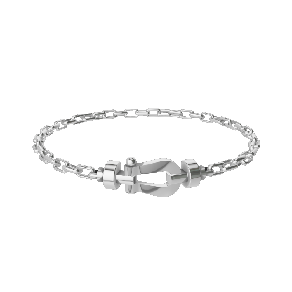FORCE 10 BRACELET 18K WHITE GOLD MEDIUM MODEL