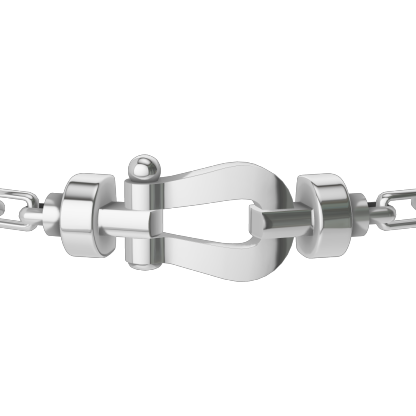 FORCE 10 BRACELET 18K WHITE GOLD MEDIUM MODEL