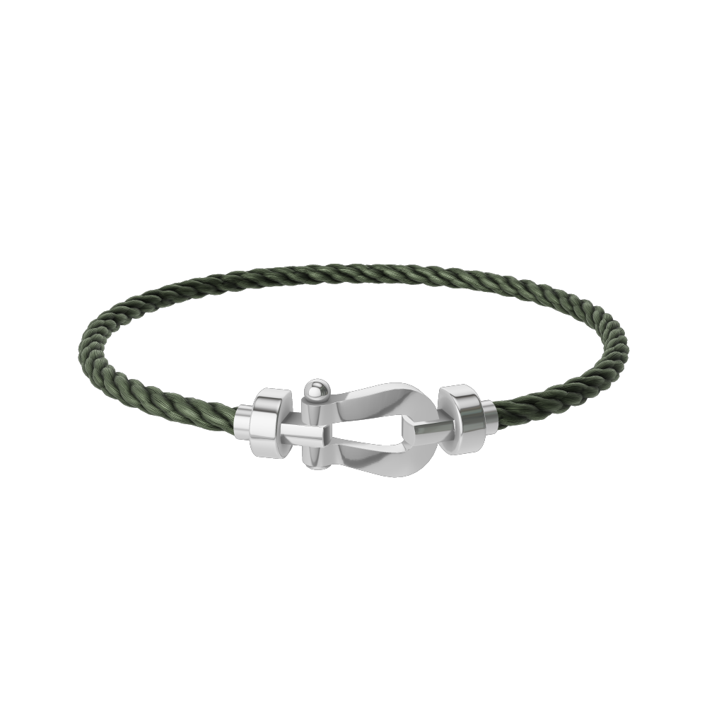 FORCE 10 BRACELET 18K WHITE GOLD MEDIUM MODEL