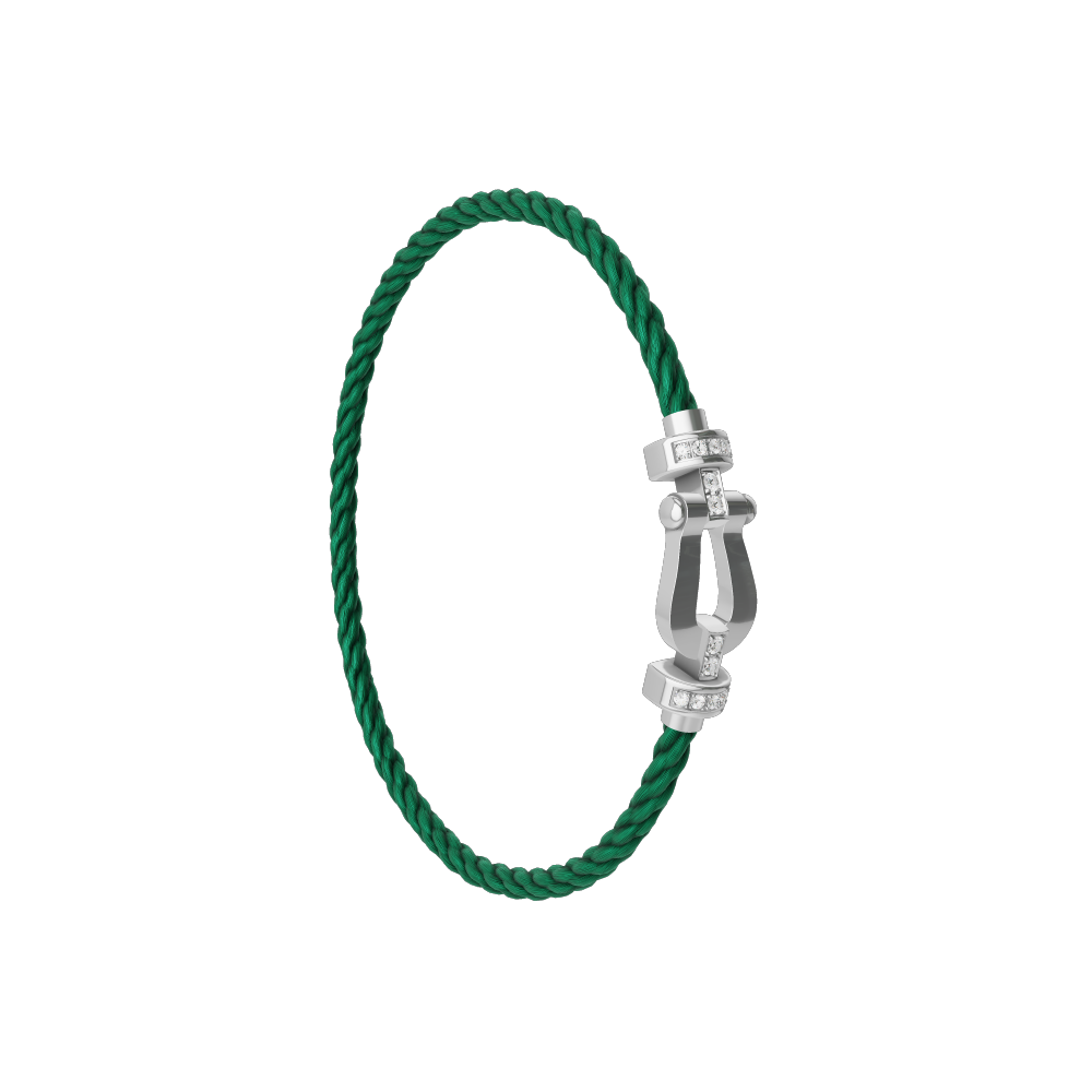 FORCE 10 BRACELET 18K WHITE GOLD AND DIAMONDS MEDIUM MODEL