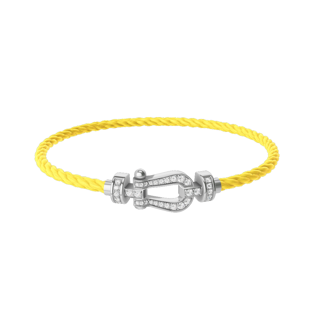 FORCE 10 BRACELET 18K WHITE GOLD AND DIAMONDS MEDIUM MODEL