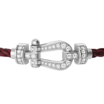 FORCE 10 BRACELET 18K WHITE GOLD AND DIAMONDS MEDIUM MODEL