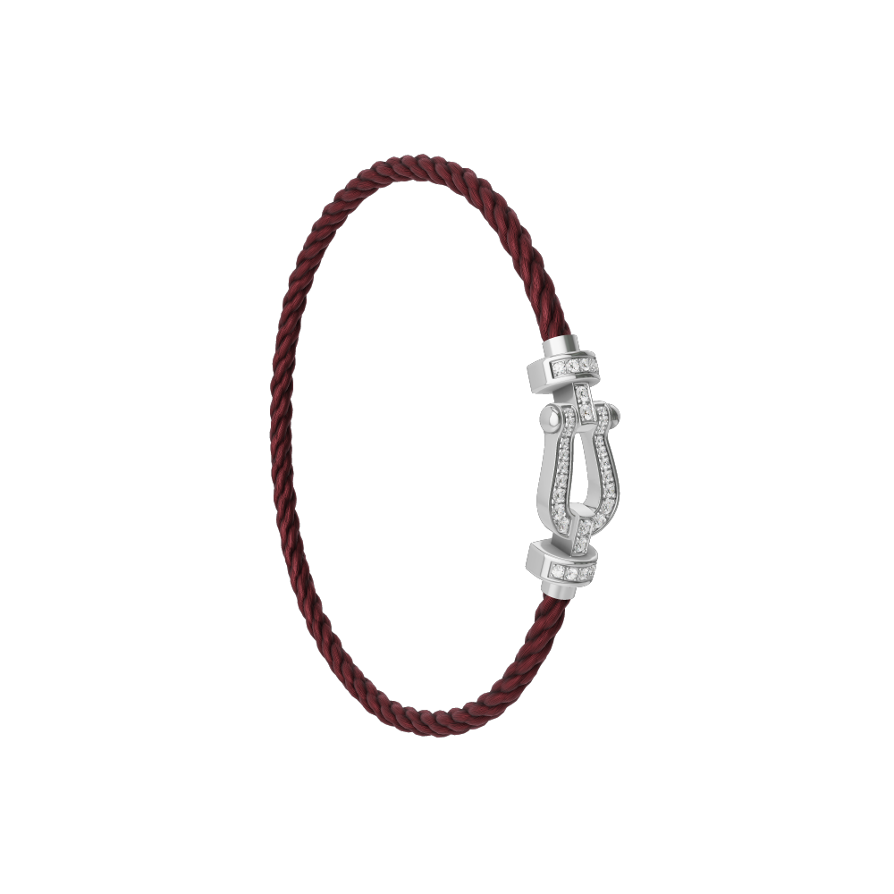FORCE 10 BRACELET 18K WHITE GOLD AND DIAMONDS MEDIUM MODEL