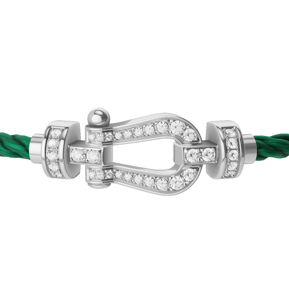 FORCE 10 BRACELET 18K WHITE GOLD AND DIAMONDS MEDIUM MODEL