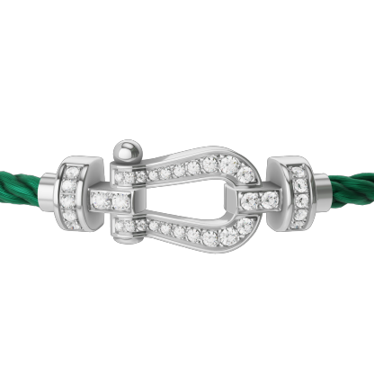 FORCE 10 BRACELET 18K WHITE GOLD AND DIAMONDS MEDIUM MODEL