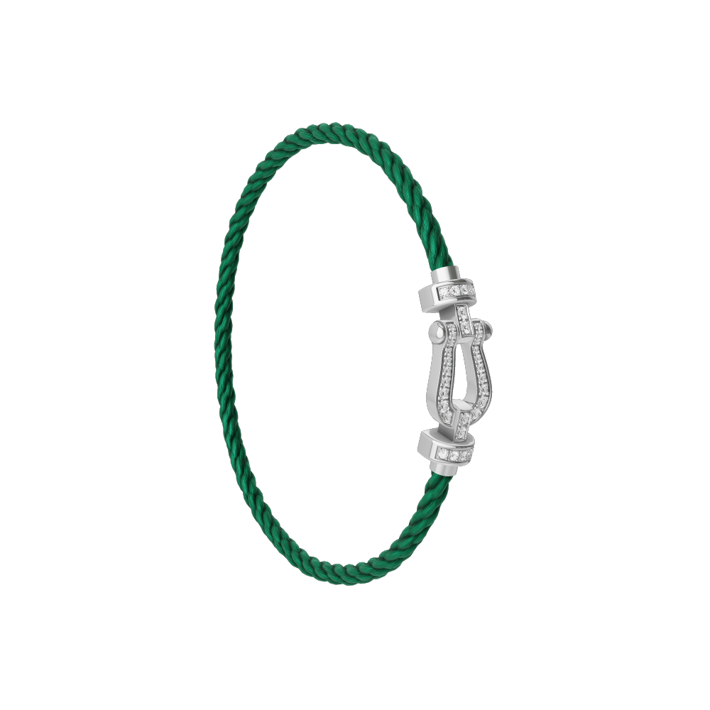 FORCE 10 BRACELET 18K WHITE GOLD AND DIAMONDS MEDIUM MODEL