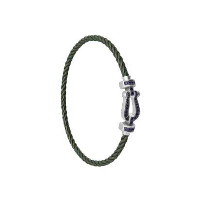 FORCE 10 BRACELET 18K WHITE GOLD AND BLUE SAPPHIRES MEDIUM MODEL