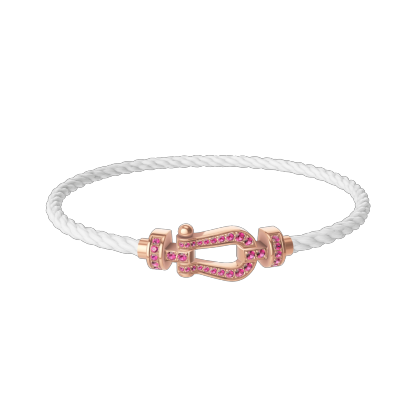 FORCE 10 BRACELET 18K PINK GOLD AND PINK SAPPHIRES MEDIUM MODEL