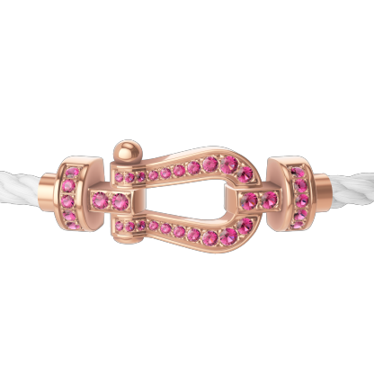 FORCE 10 BRACELET 18K PINK GOLD AND PINK SAPPHIRES MEDIUM MODEL