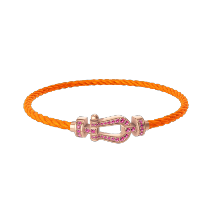 FORCE 10 BRACELET 18K PINK GOLD AND PINK SAPPHIRES MEDIUM MODEL