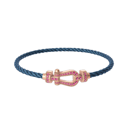 FORCE 10 BRACELET 18K PINK GOLD AND PINK SAPPHIRES MEDIUM MODEL