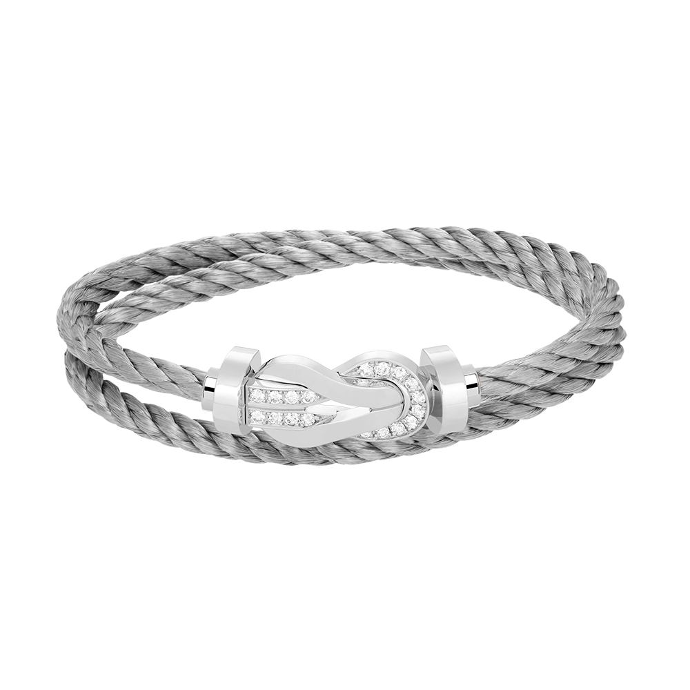 CHANCE INFINIE BRACELET 18K WHITE GOLD AND DIAMONDS LARGE MODEL