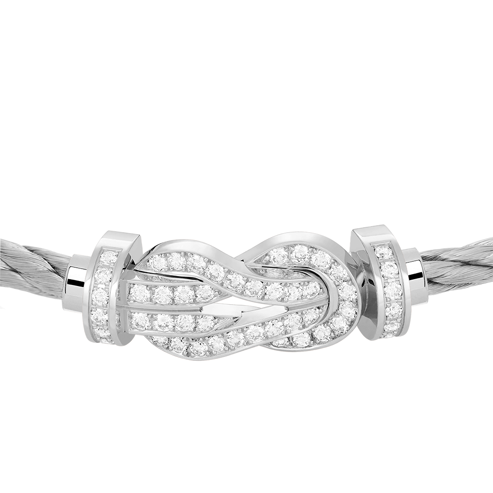 CHANCE INFINIE BRACELET 18K WHITE GOLD AND DIAMONDS LARGE MODEL
