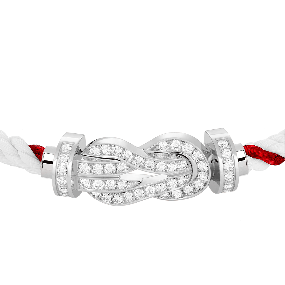 CHANCE INFINIE BRACELET 18K WHITE GOLD AND DIAMONDS LARGE MODEL