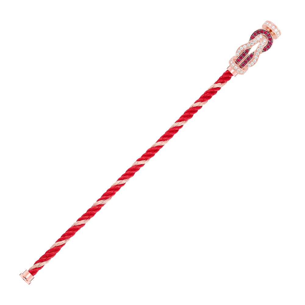 CHANCE INFINIE BRACELET 18K PINK GOLD AND RUBIS LARGE MODE