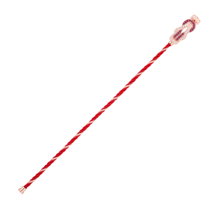 CHANCE INFINIE BRACELET 18K PINK GOLD DIAMANTS AND RUBIES MEDIUM MODEL